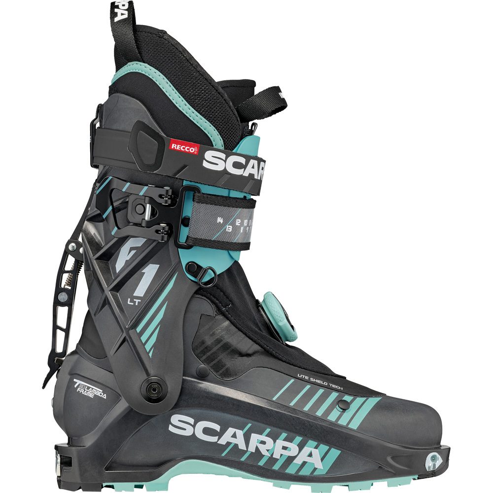 Scarpa F1 LT Wmn Touren Skischuhe Damen carbon aqua