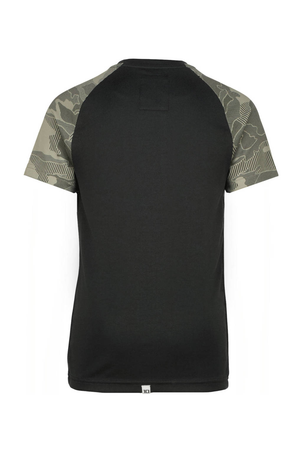 Vingino T-shirt Hiquel met logo zwart/groen