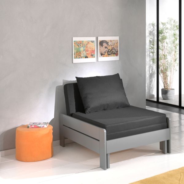 Vipack Pino Zetelbed Grijs