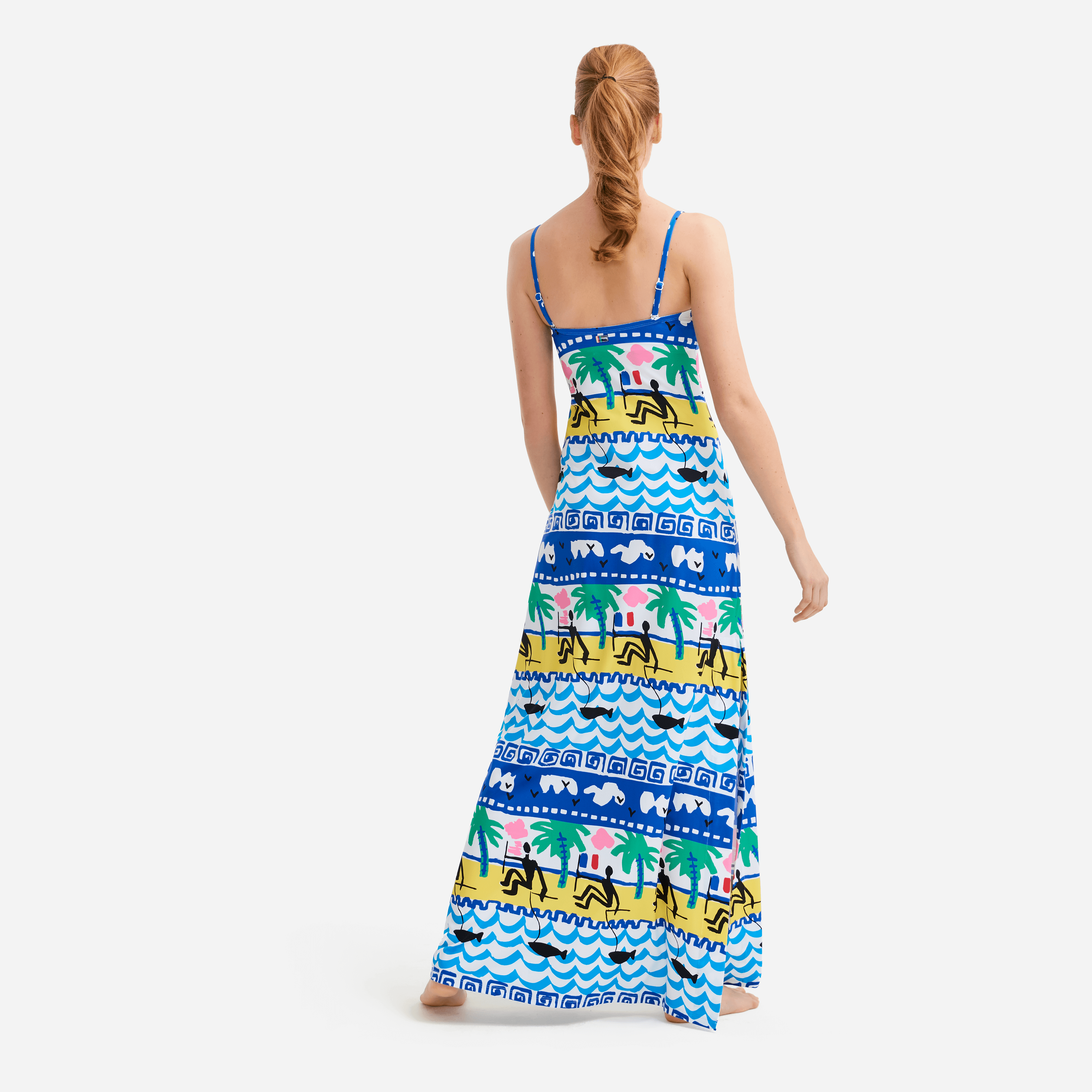 Robe longue bustier femme La Mer - Vilebrequin x JCC+ - Edition limitée | Site Vilebrequin | CSYH9K21