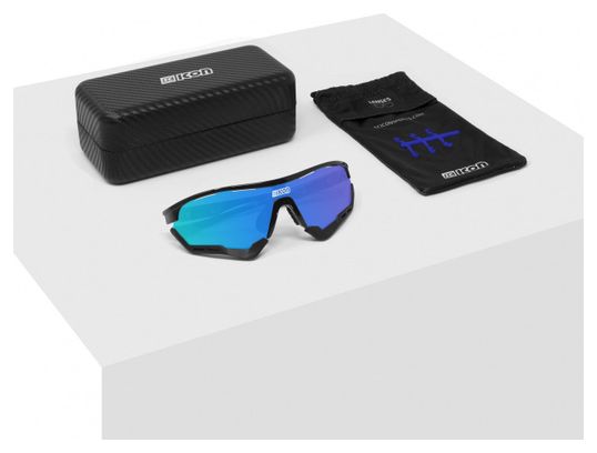 Scicon Sports Aerotech SCN PP Lunettes De Soleil De Performance Sportive (Multimirror Bleu Scnpp/Luminosité Blanche)