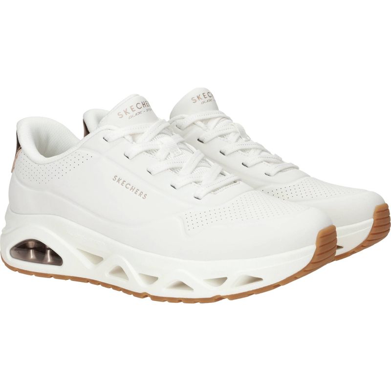 Skechers Uno Glide Step Glide On Air Sneakers Wit Dames