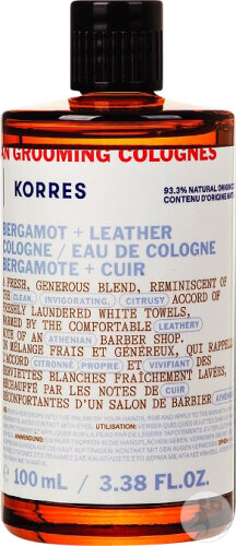 Korres KH Eau Cologne Bergamote + Cuir 100ml