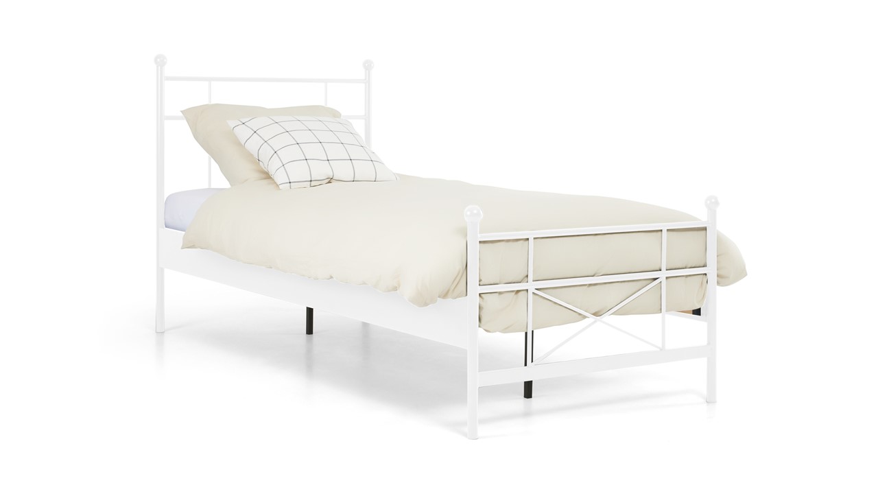 Bed Milano 1-persoons wit
