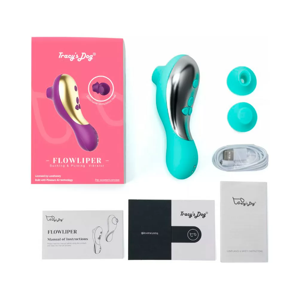 Tracy's Dog Suction & Pulsating Clitoral Vibrator - Flowliper