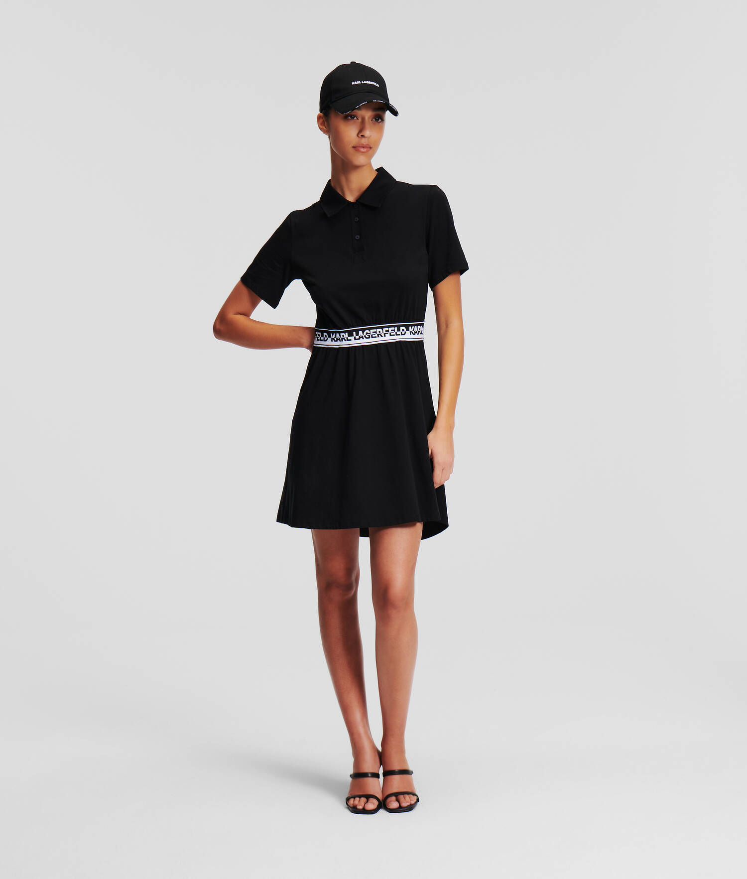 ROBE POLO EN JERSEY ORNÉE DU LOGO KARL