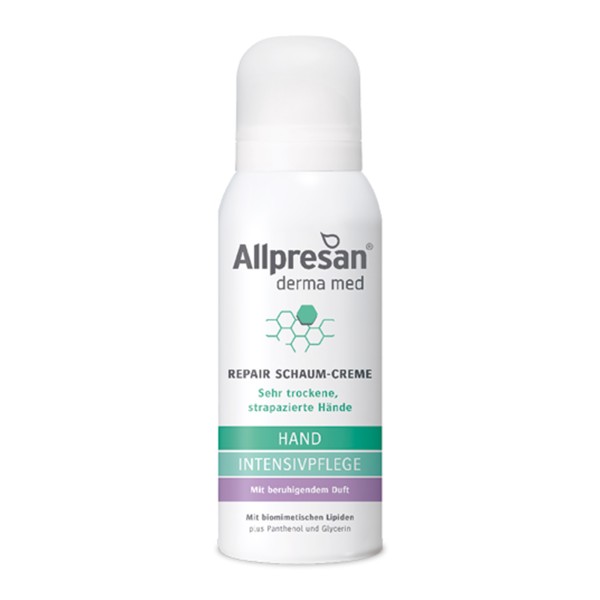 Allpresan Derma med Repair Schaum-Creme Hand Intensivpflege mit beruhigendem Duft 100ml