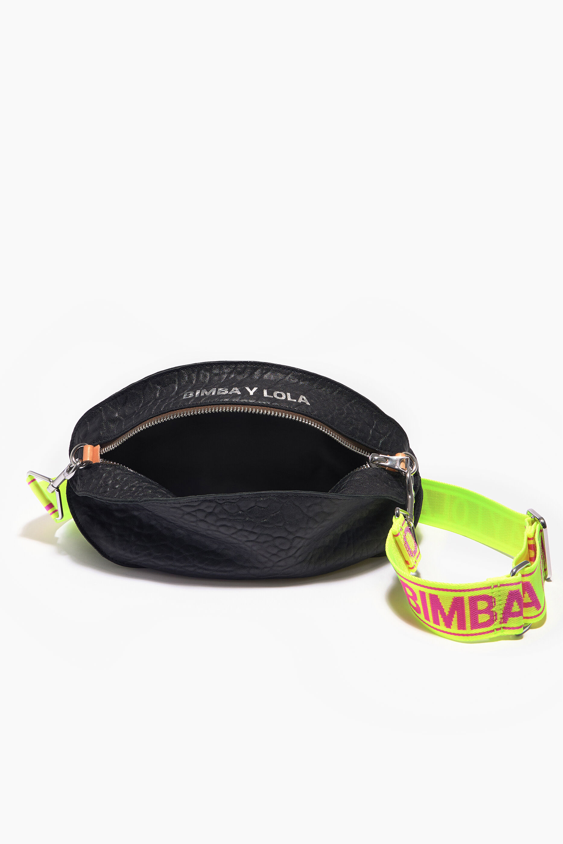 Bolsa grande de couro preto para bolas