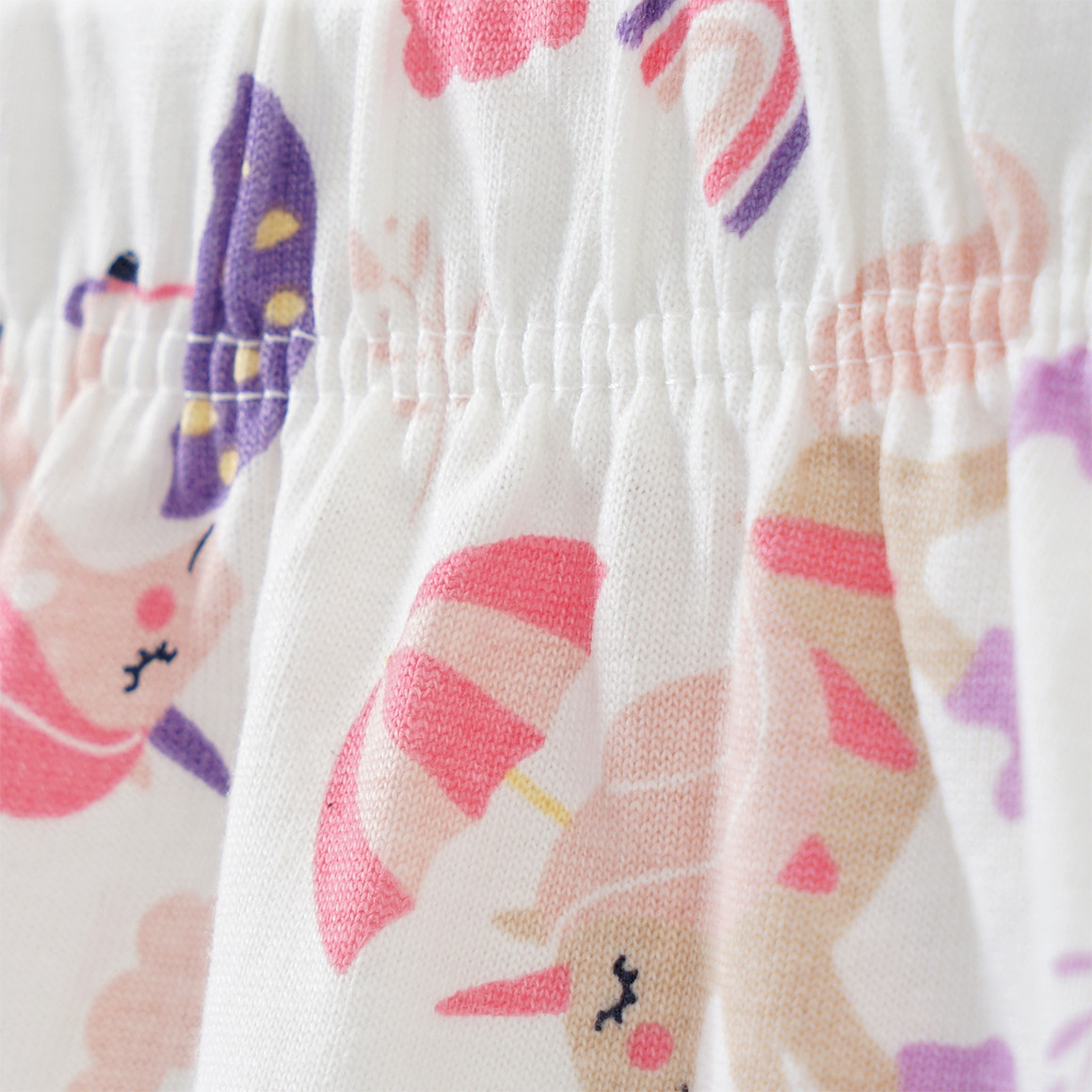 Topomini Baby Schlafanzug mit Einhorn-Motiven flieder / weiss
