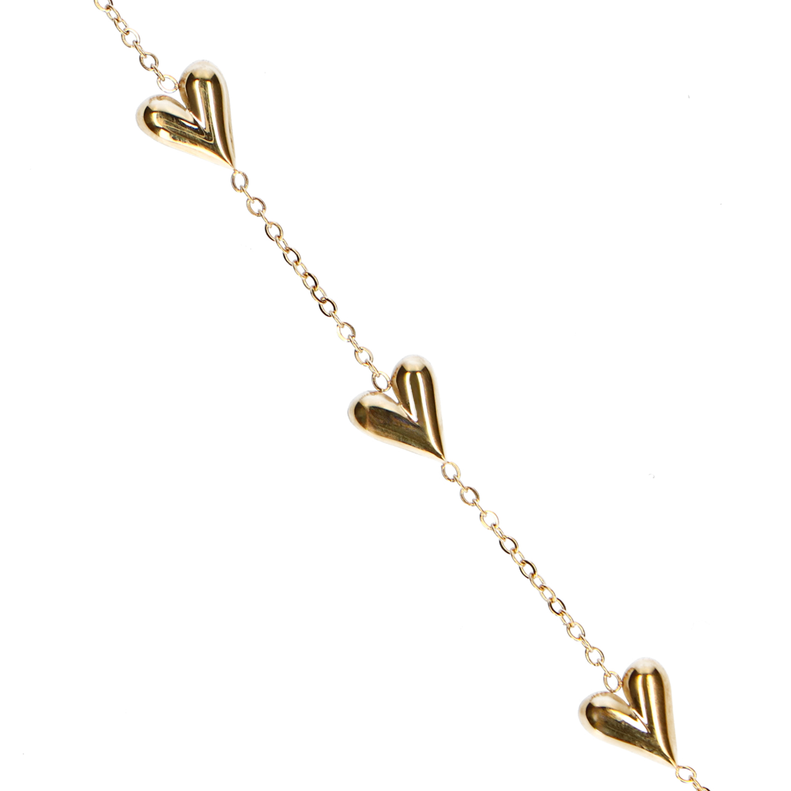 Gouden armband met hartjes