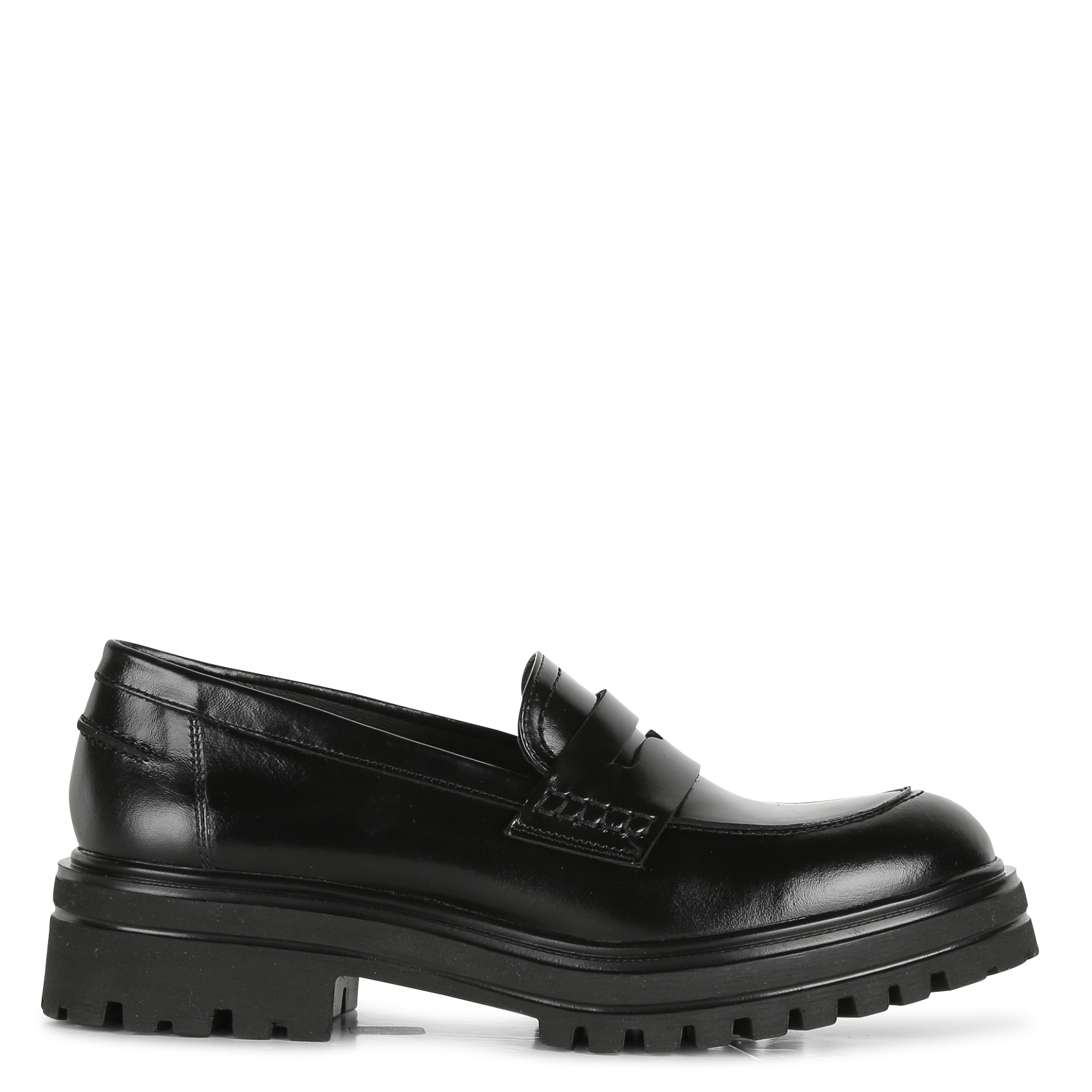 ALFI - Mocassins à semelle crantée en cuir | Noir