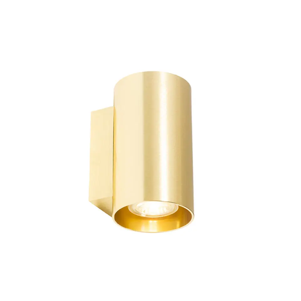 Qazqa wandlampen sandy goudkleurig gu10