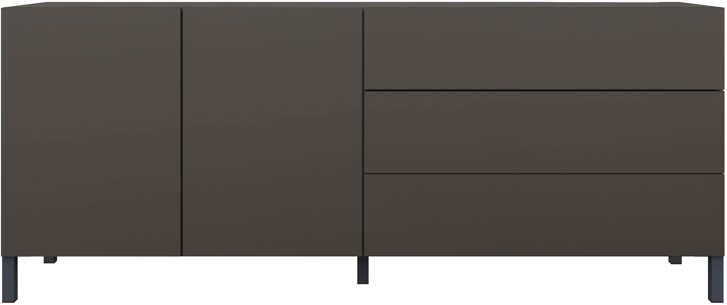 borchardt Möbel Sideboard »Sophia, Grifflos mit schwarzen Metallfüssen«