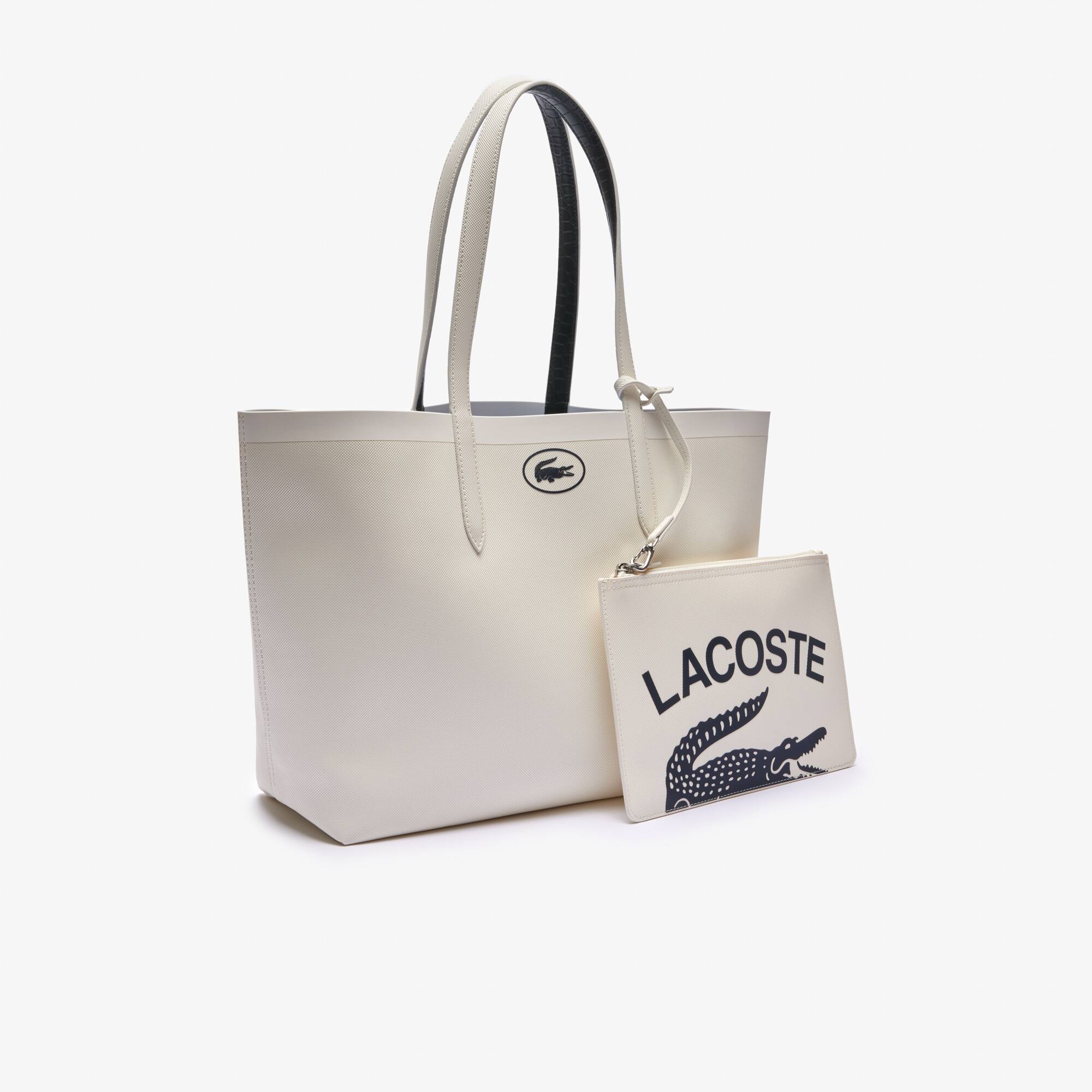 Wendbare Anna Tote Bag mit Piqué-Effekt. Taschen - Weiss - Lacoste - Damen