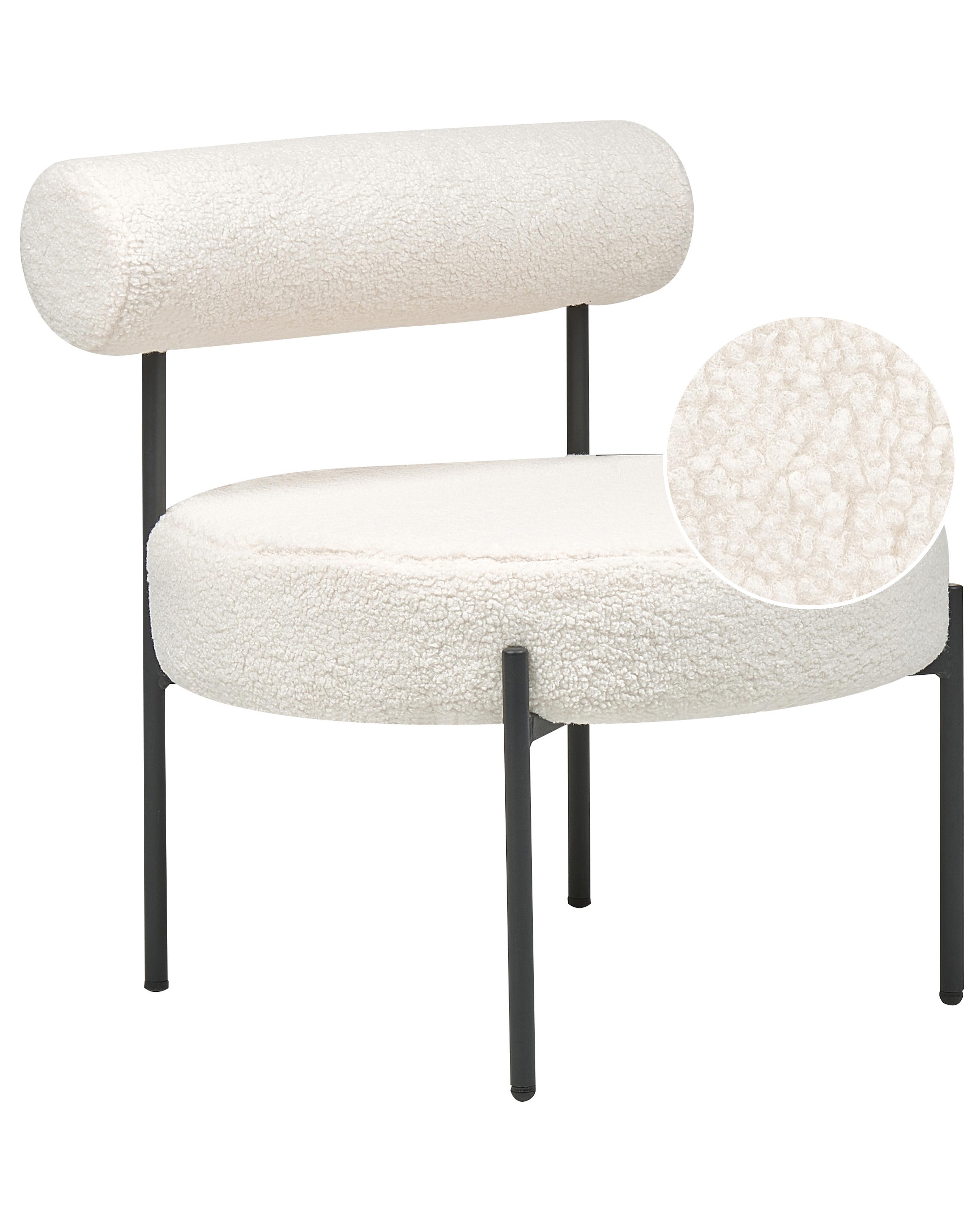 Fauteuil ALPHA Bouclé Wit