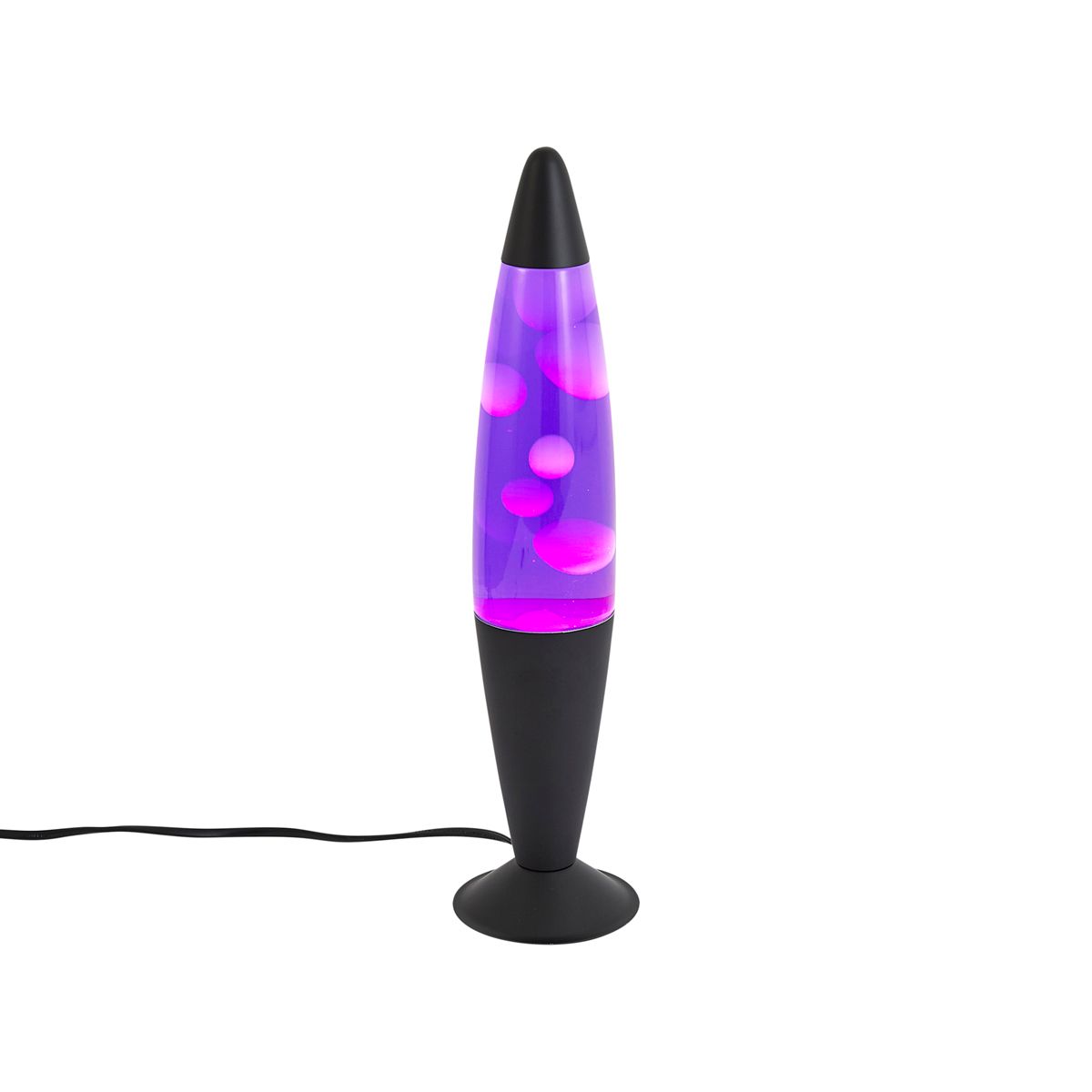 Lavalamp paars met witte wax incl. LED - Molten Lava