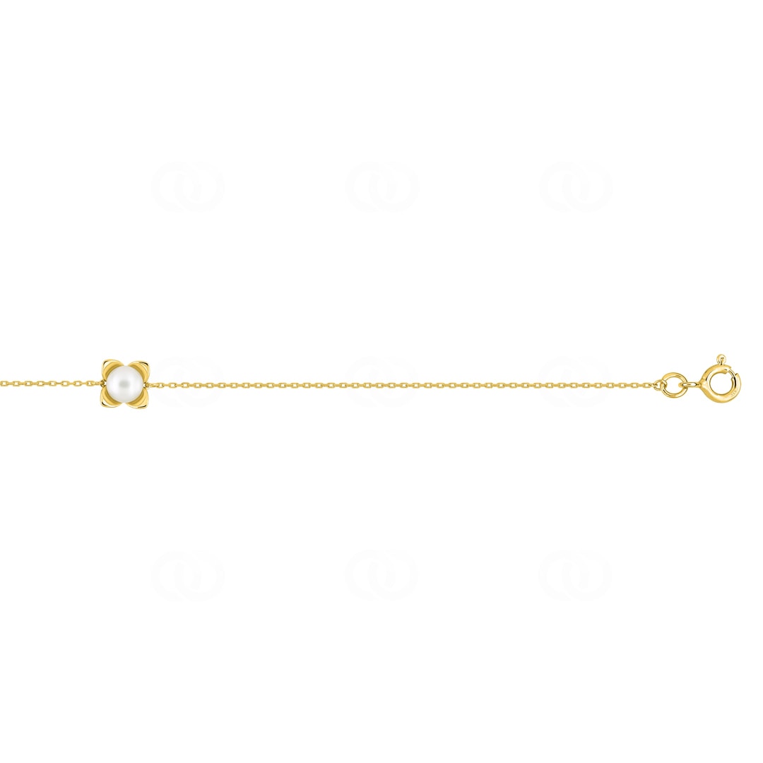 Armband 375/9 K Gelbgold mit Süsswasserzuchtperle 5.0mm