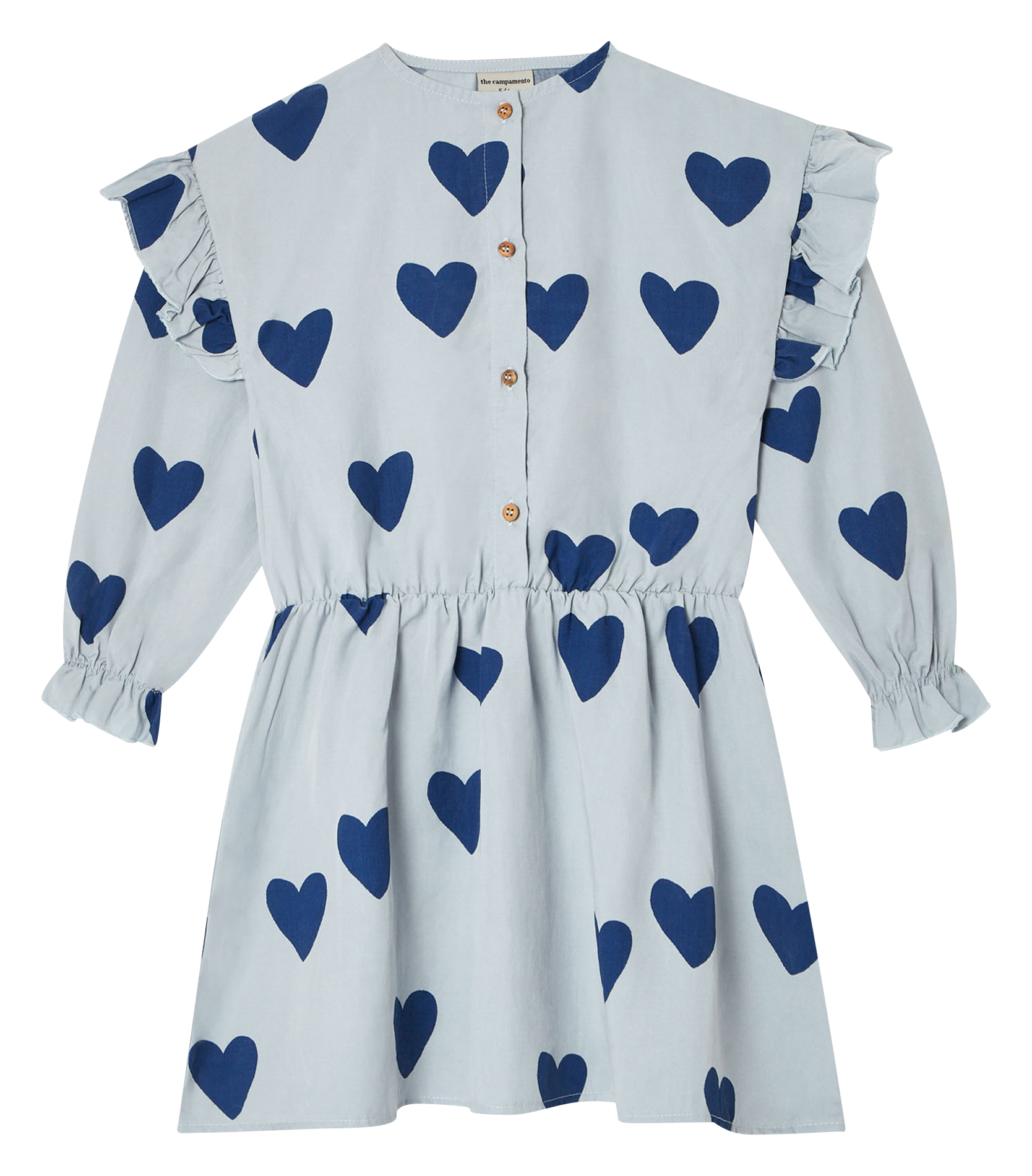 Robe courte col rond| Bleu