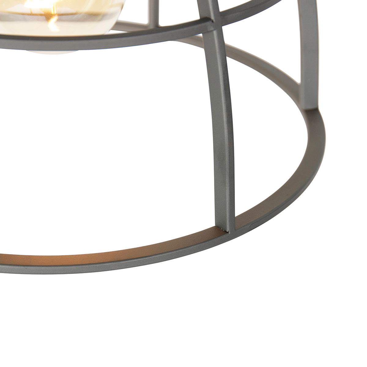 Industriële hanglamp donkergrijs met hout 34 cm - Arthur
