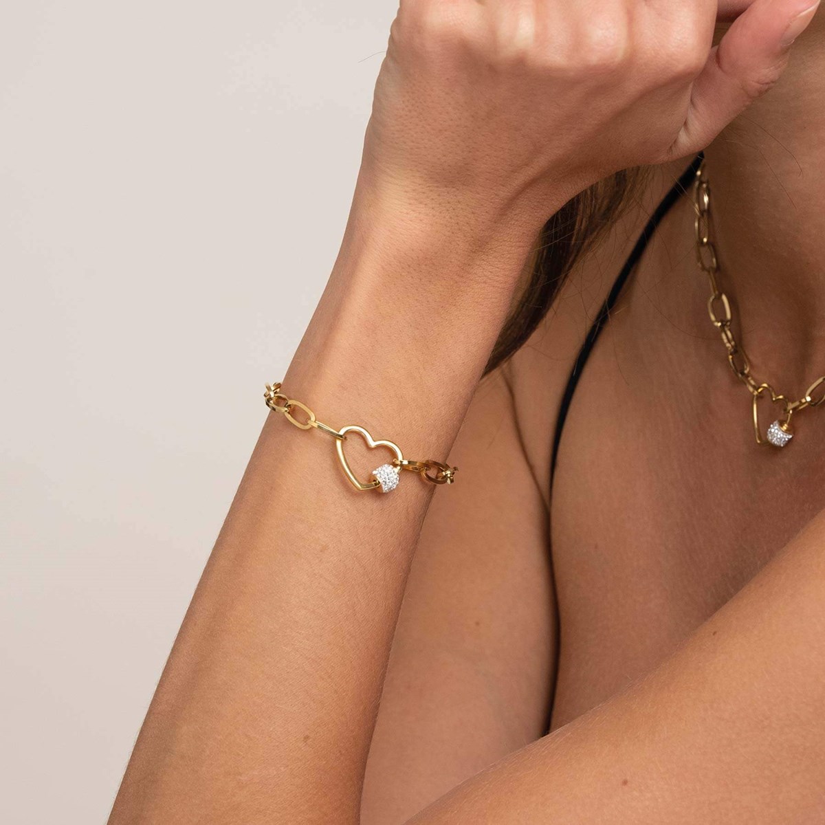 Bracelet Forever acier doré or