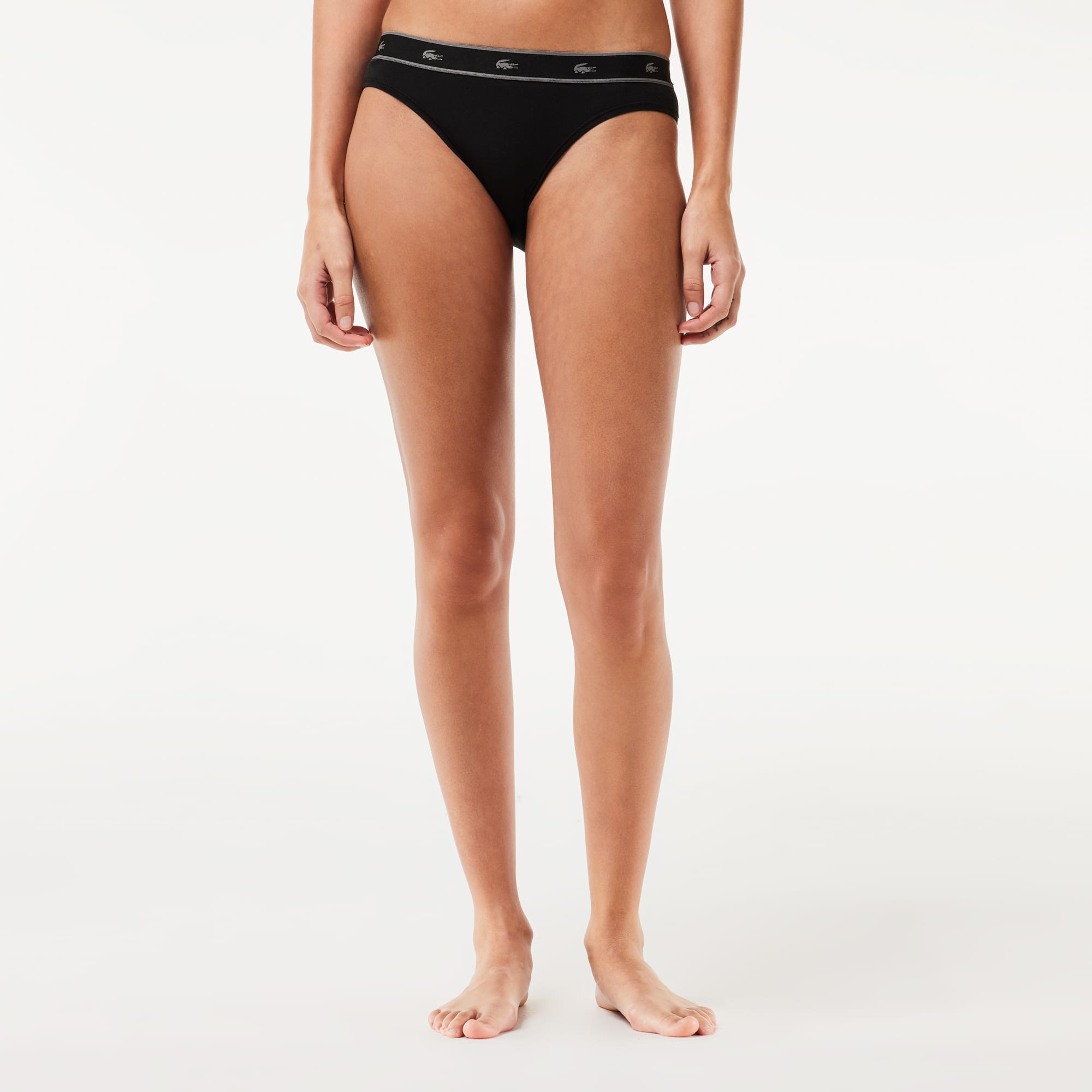 Culotte en coton stretch Culottes & bas - Noir - Lacoste - Femme