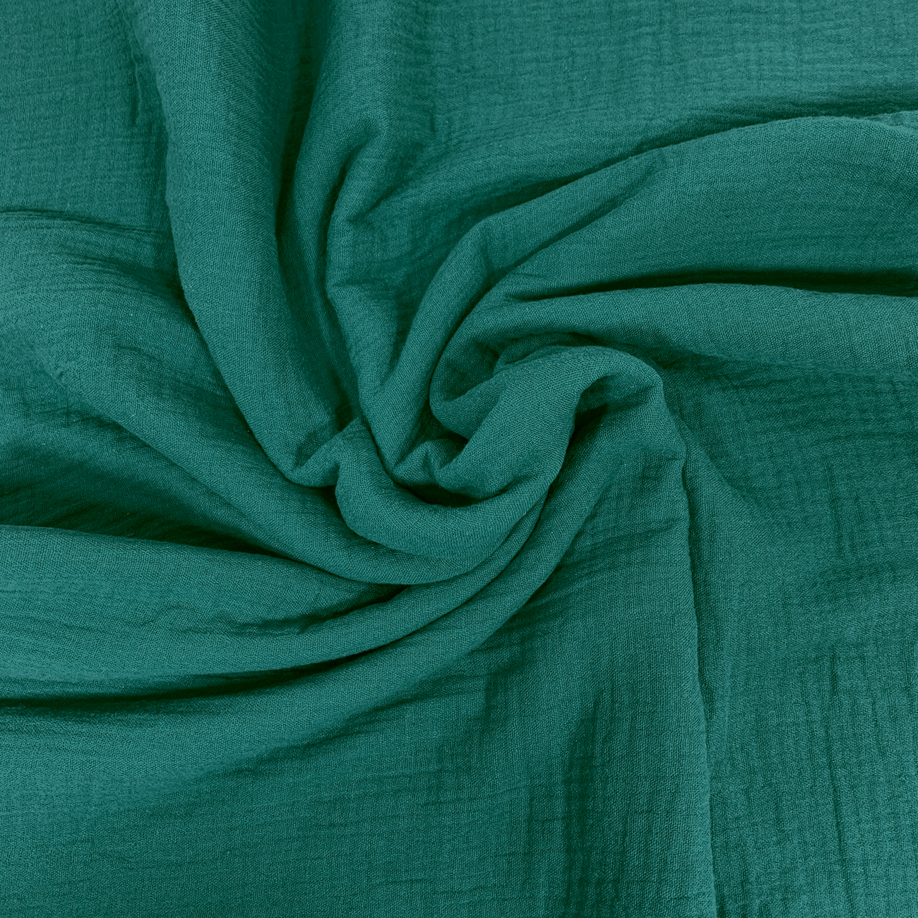 Tissu Coton Au Mètre Gaze Bleu Vert