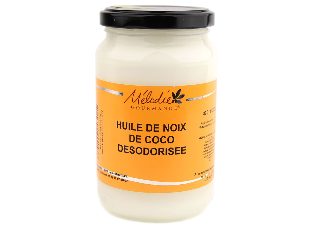 Huile de noix de coco - 370 ml - Mélodie Gourmande