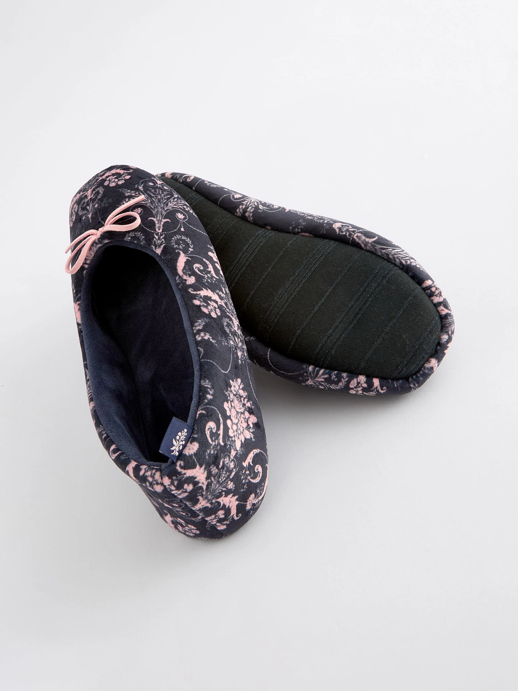 Marineblauw - Laura Ashley ballerina pantoffels