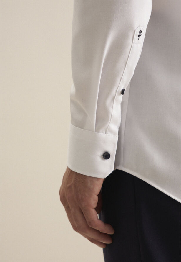 Seidensticker Business Shirt Regular Long sleeve Kent-Collar Uni White