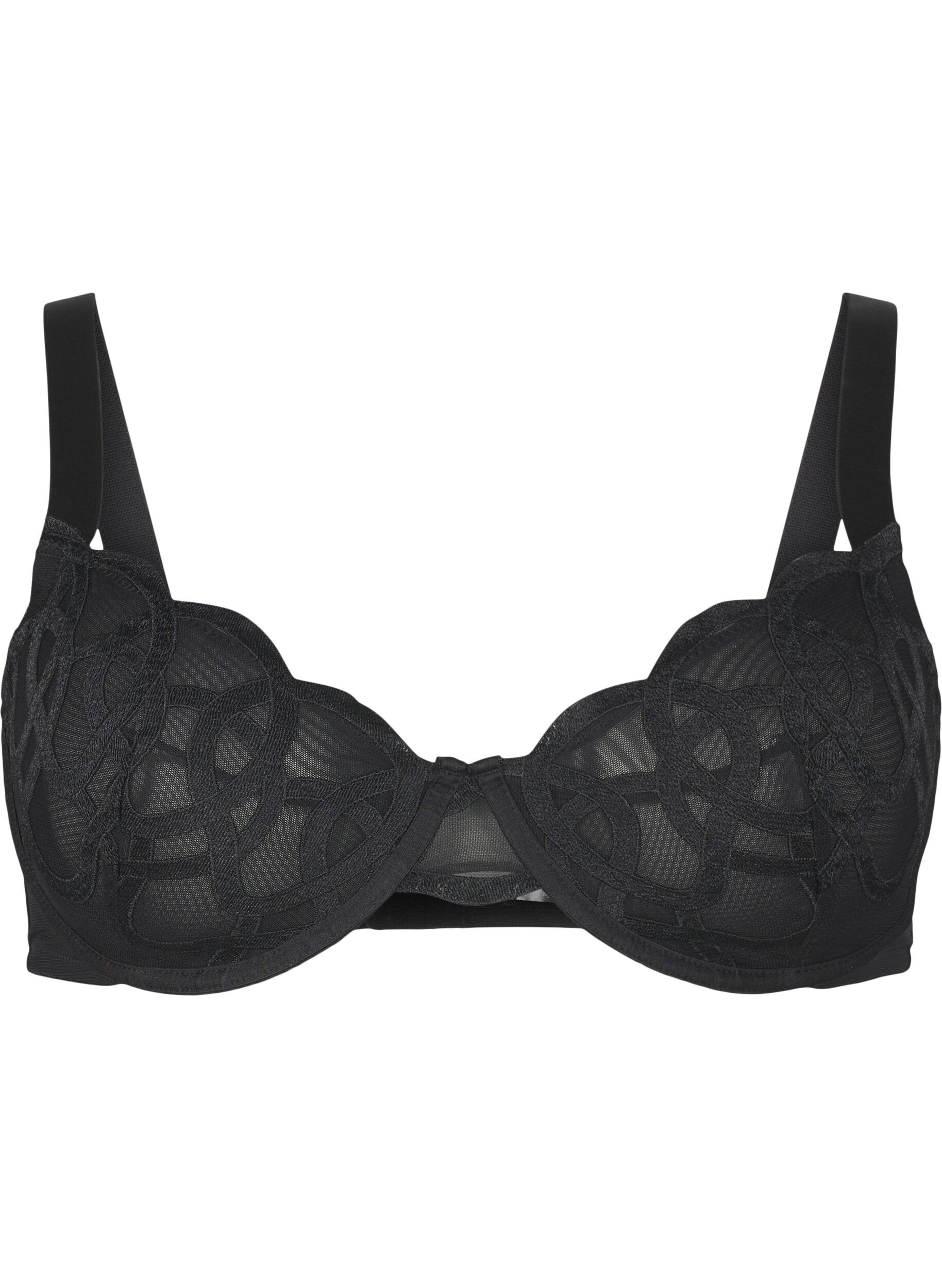 Balconette bh med grafisk blonde