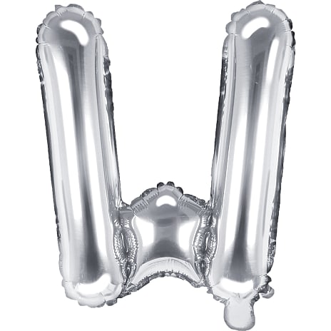 Folieballon 33 cm - W-bogstav - flere varianter - assorteret