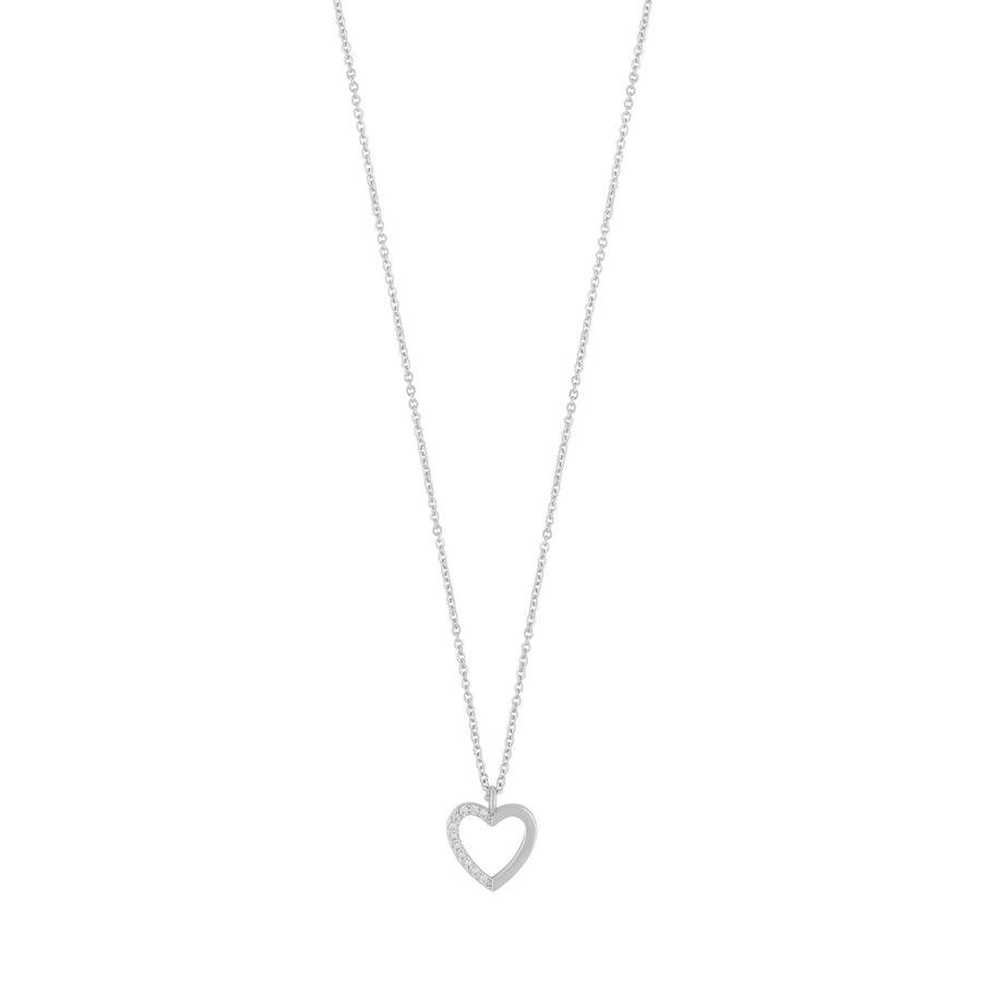 Snö Of Sweden Brooklyn Pendant Necklace Silver/Clear 45cm
