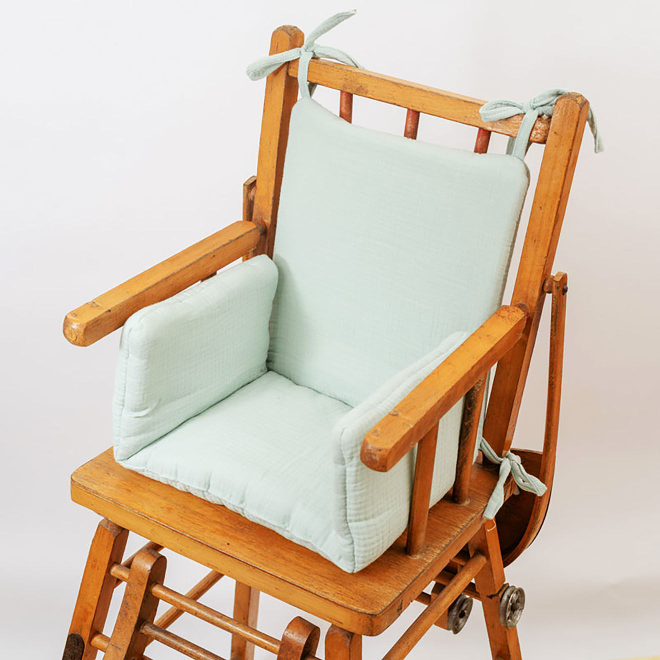 Papate Coussin de Chaise Haute en Coton Bio vert - 31x16x27 cm