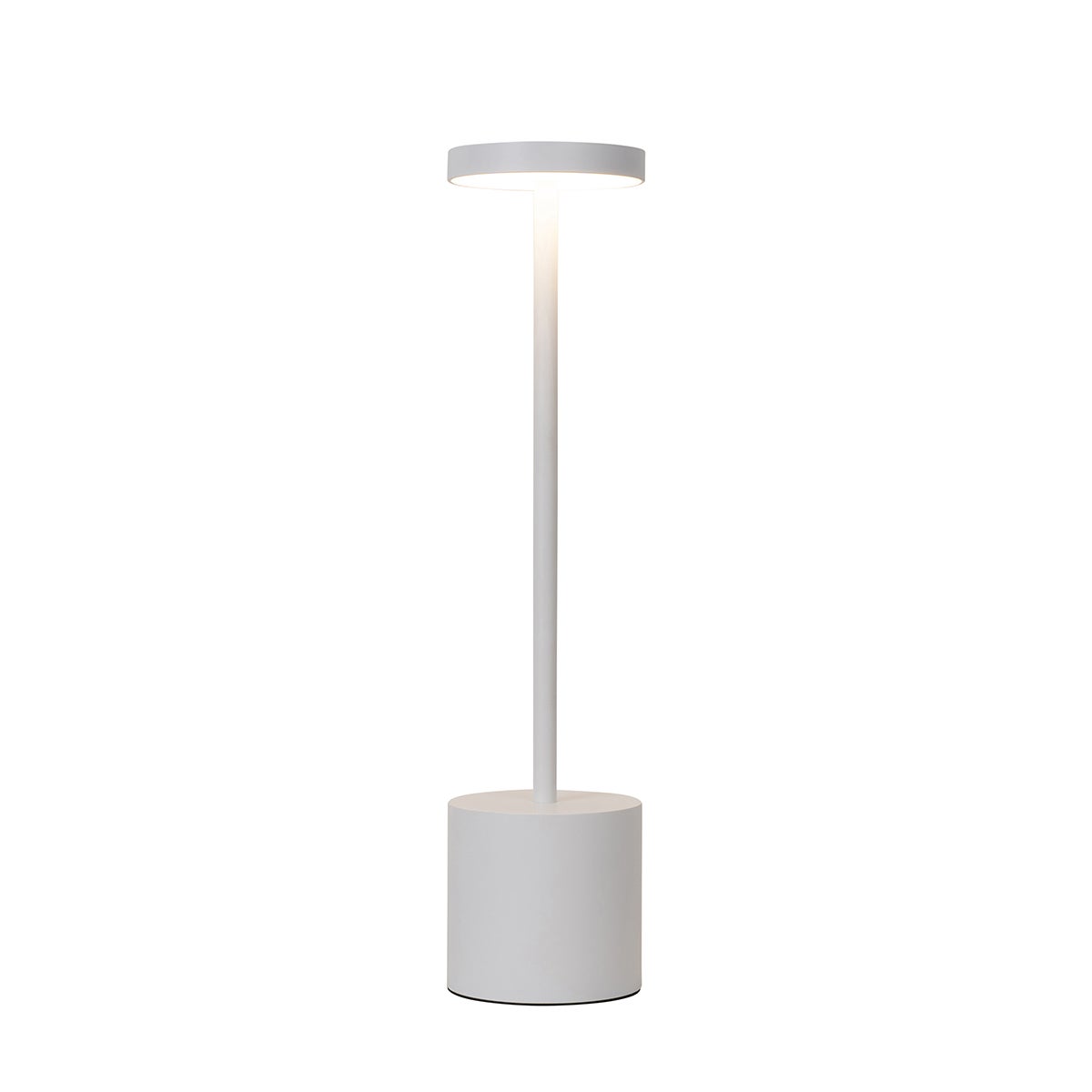Buitentafellamp, wit, inclusief LED en oplaadbare dimmer - Dupont