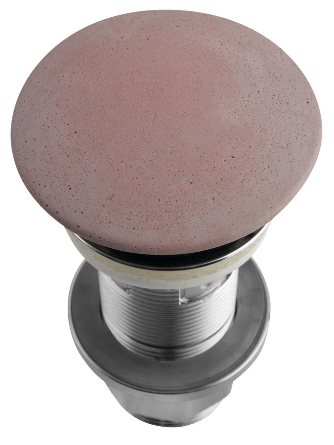 Sapho Concrete afvoerplug met clicksysteem beton roze