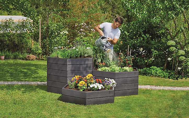 Carré potager Garantia Ergo imitation bois
