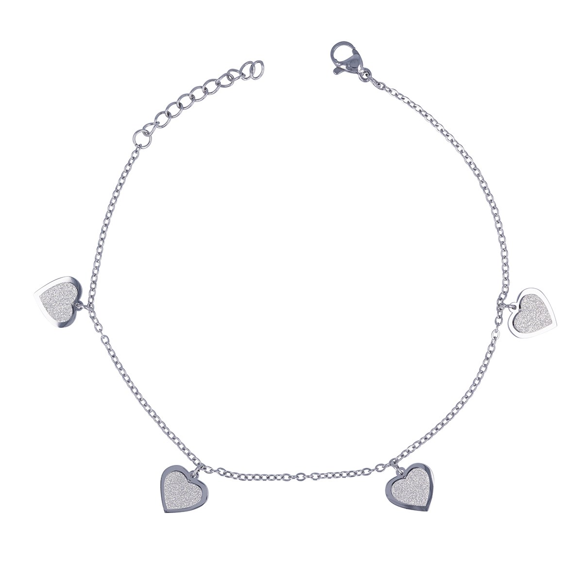 Chaine de cheville Coeur Acier inoxydable 316L