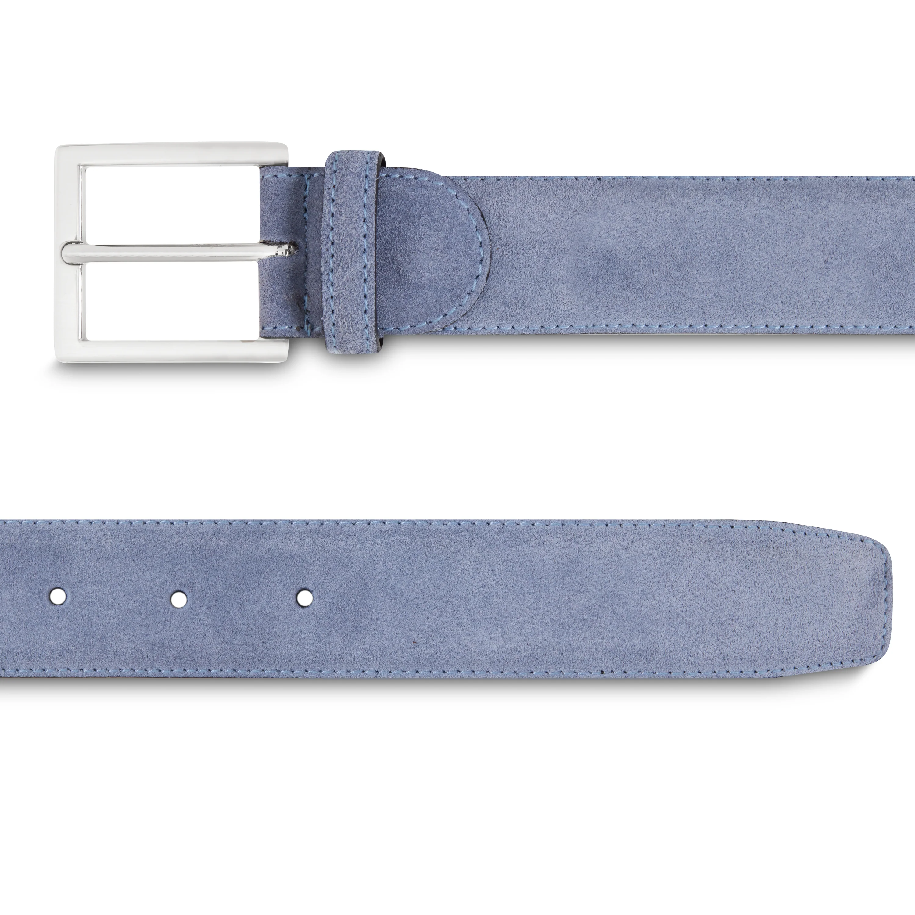 Ceinture veau velours bleu ciel