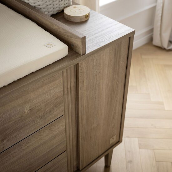 Mokka Commode 3 tiroirs 1 porte   Chêne / Mokka        de               Sauthon Baby's Sweet Home