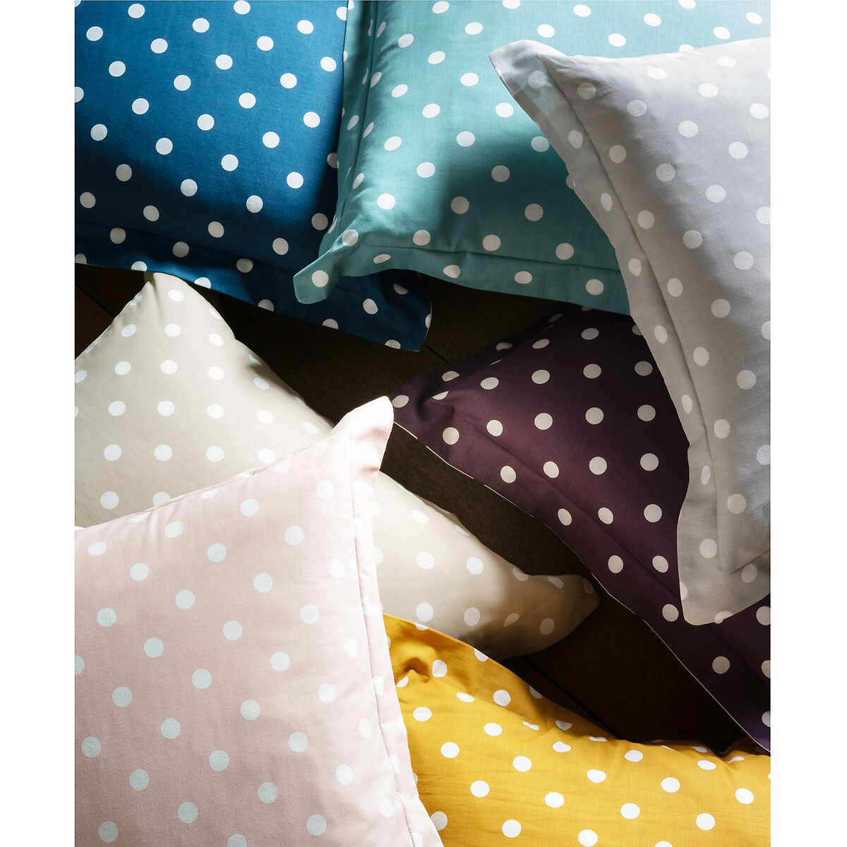 LA REDOUTE INTERIEURS<br>Capa de edredão em puro algodão com estampado de bolinhas, Clarisse