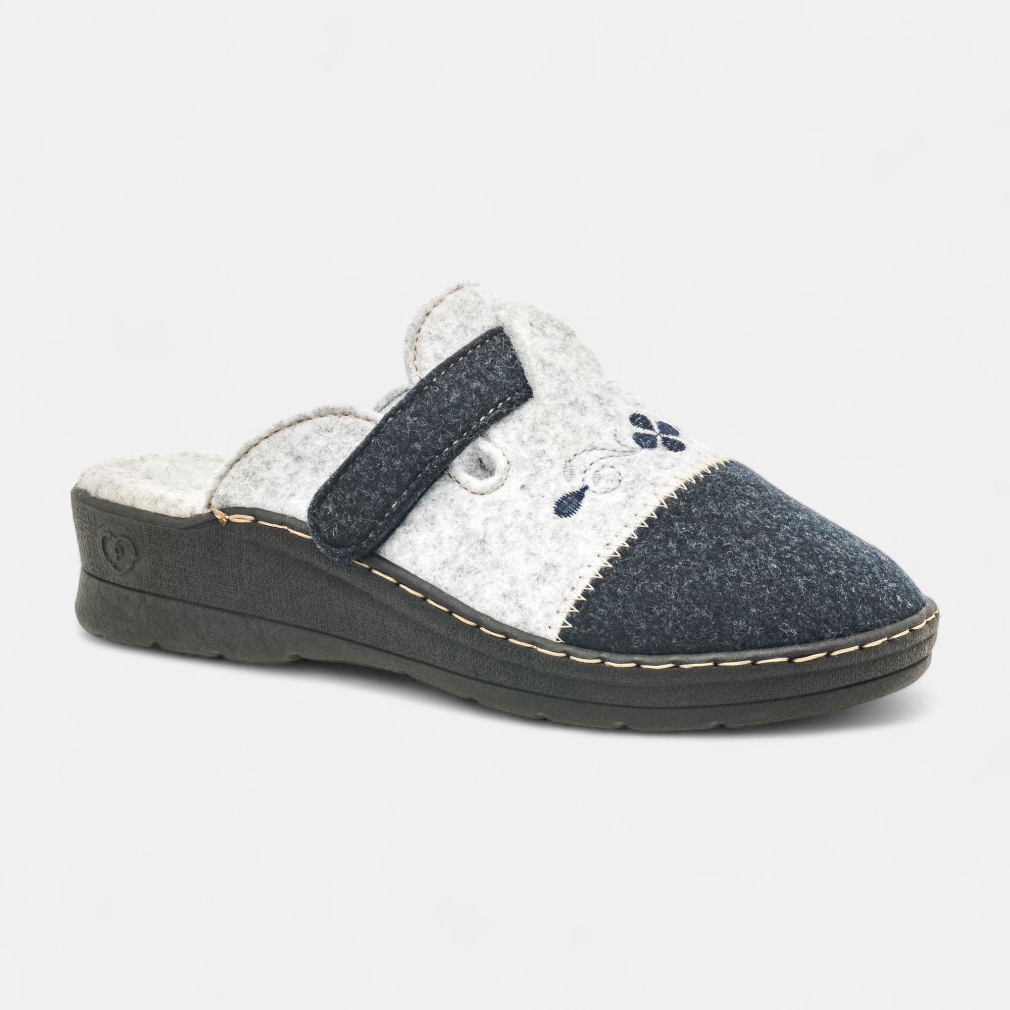 Pantoufles sabots Femme bleu marine