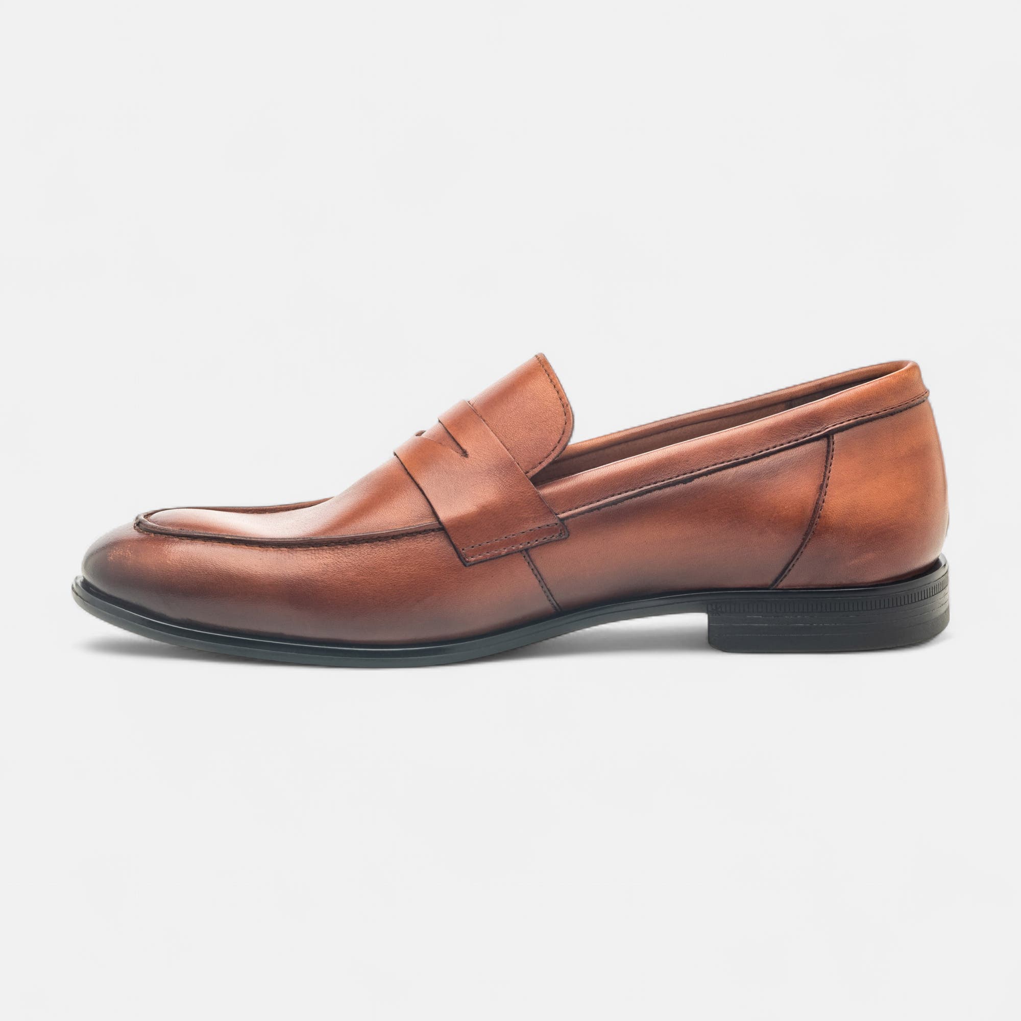Mocassins Homme en cuir cognac