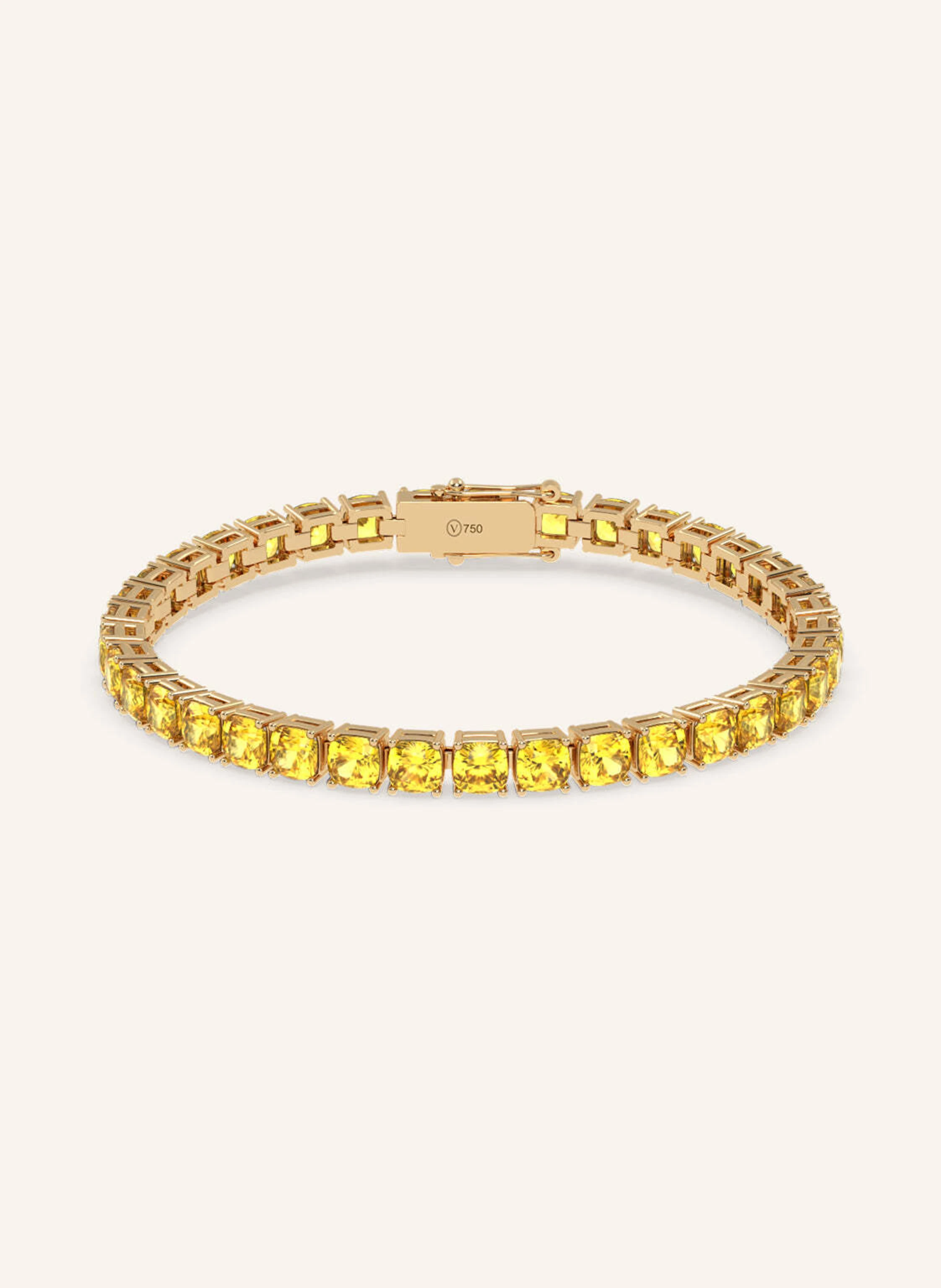 VEYNOU Armband Tennisarmband HELIA aus 18 Karat Gelbgold und 20ct. lab-grown Gelben Diamanten