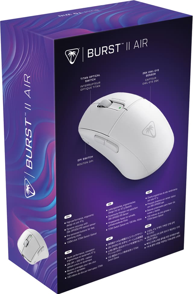 Turtle Beach Burst II Air trådløs gamingmus (hvid)