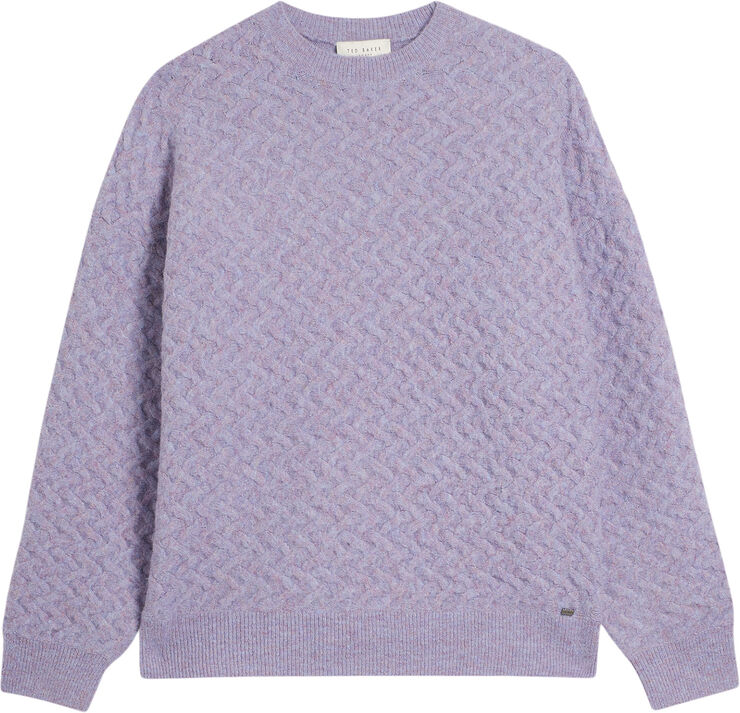 Ted Baker MORLEA Horizontal Cable Relaxed Fit Lt-purple