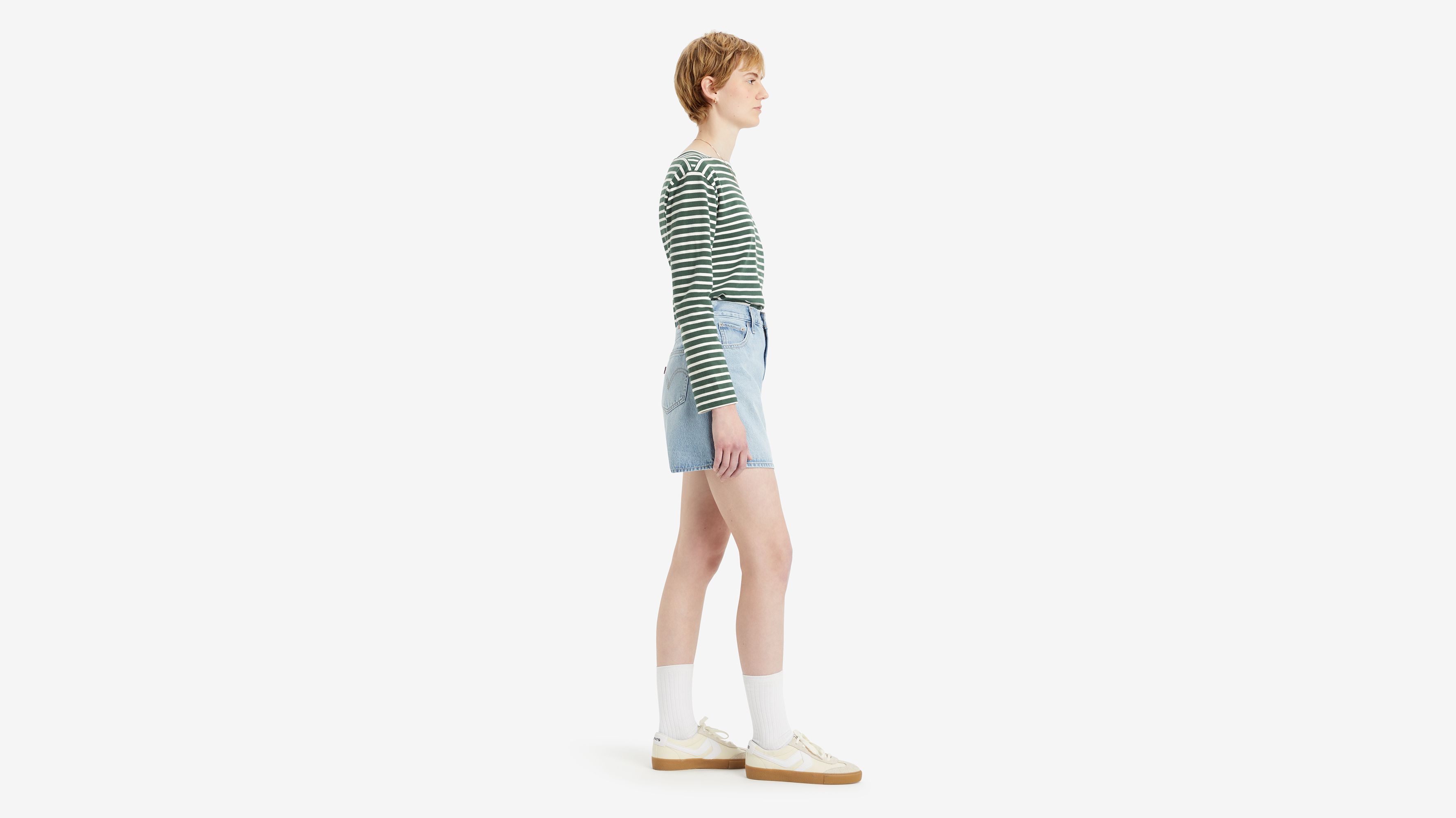 Short Baggy taille haute - Far And Wide Short - Bleu