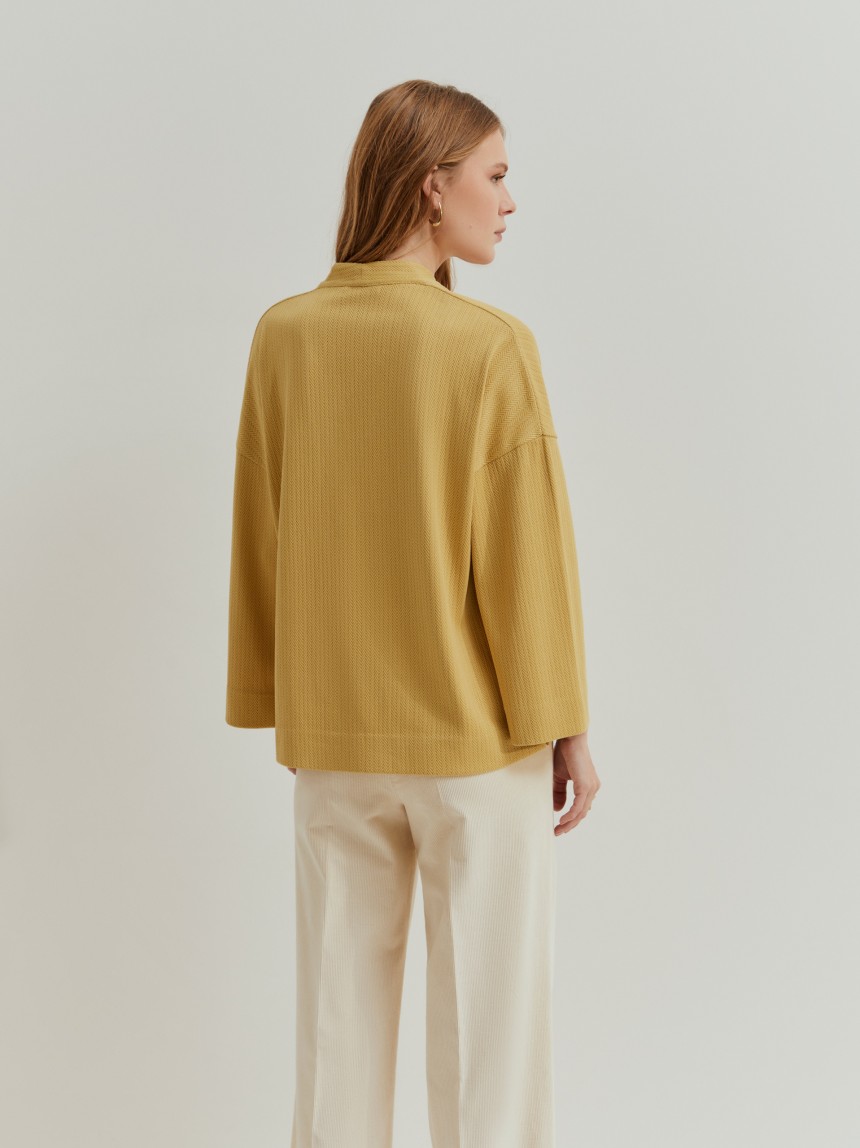 Camisola de malha espinha