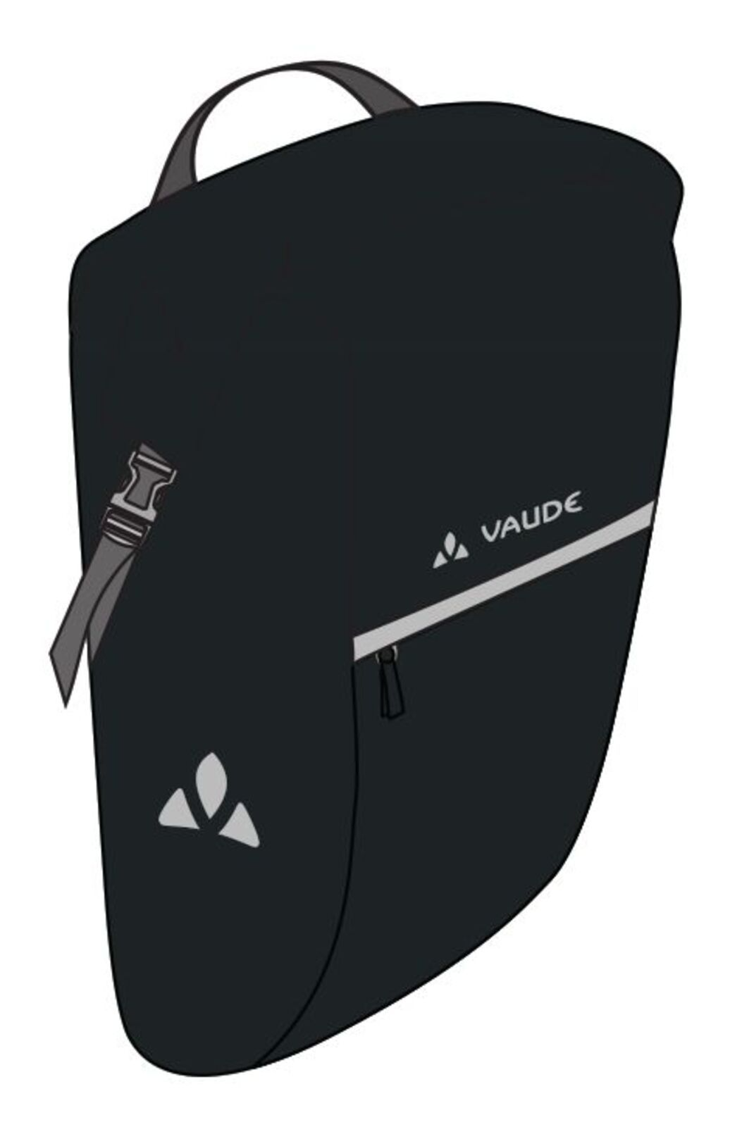 Vaude Road Master Roll-it Cykeltaske Sort