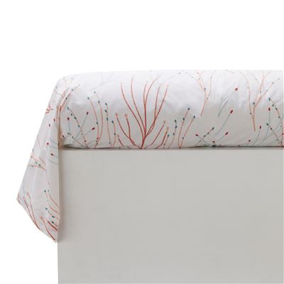 Linge de lit percale motif coraux