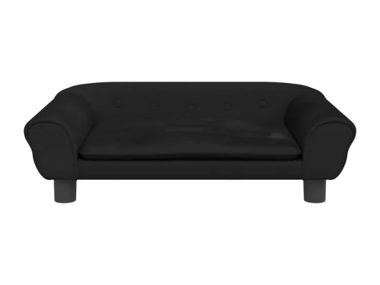 Canapé pour enfants noir 70x45x26 cm velours